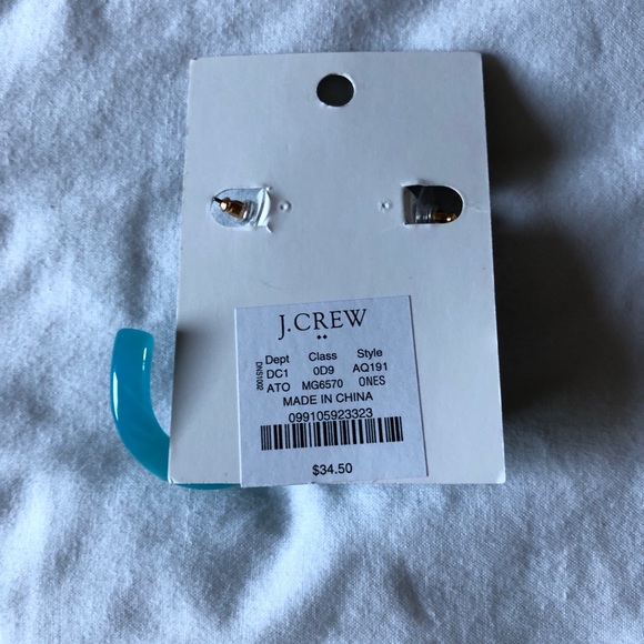 NWT j.crew turquoise earrings - Picture 2 of 3